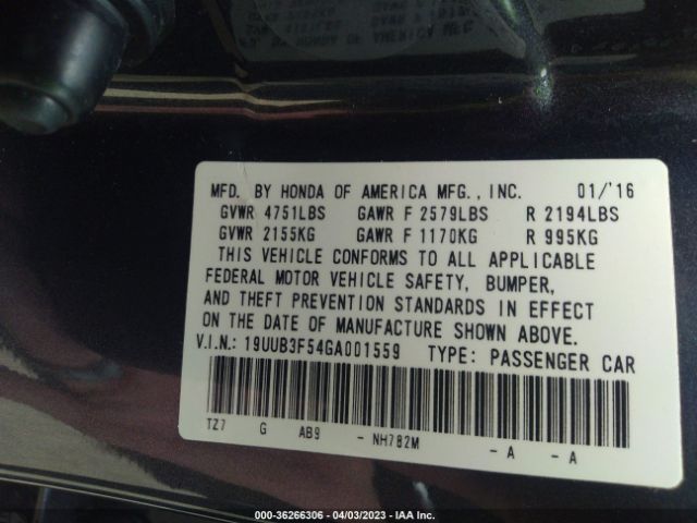 19UUB3F54GA001559 Acura Tlx V6 Tech
