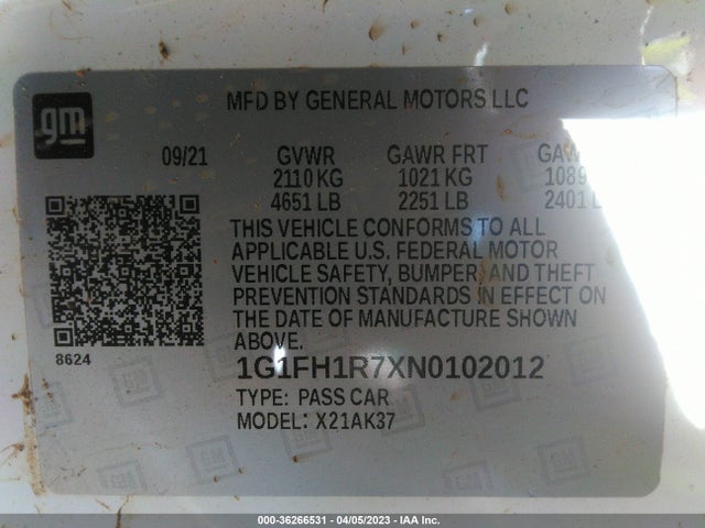 Chevrolet CAMARO 2SS 2022 1G1FH1R7XN0102012 Image 9