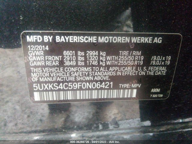 5UXKS4C59F0N06421 BMW X5 Xdrive35d