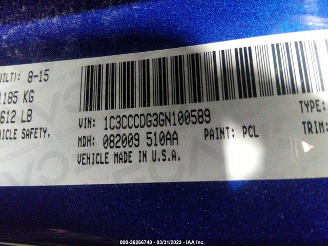 Chrysler 200 S 2016 1C3CCCDG3GN100589 Image 9