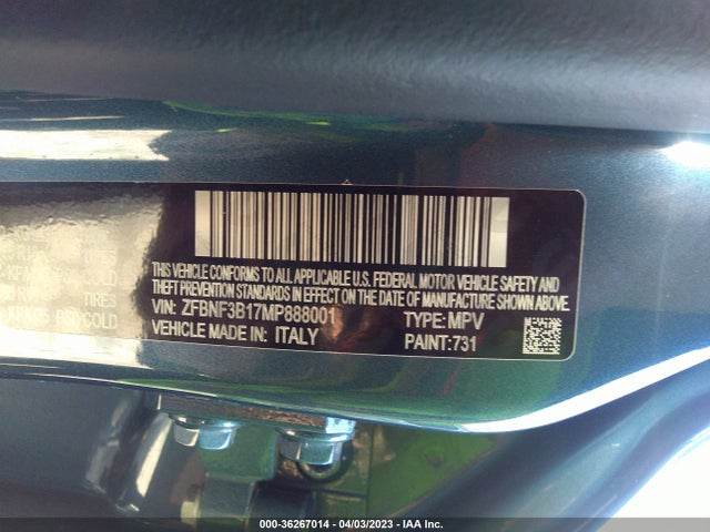 2021 Fiat 500X, VIN: ZFBNF3B17MP888001