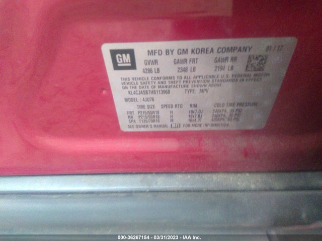 KL4CJASB7HB113968 Buick Encore Preferred