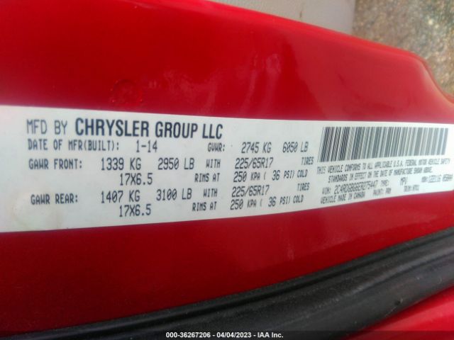 2C4RDGBG6ER275447 Dodge Grand Caravan American Value Pkg