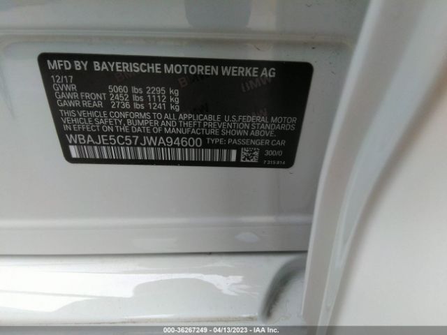 WBAJE5C57JWA94600 BMW 5 Series 540i