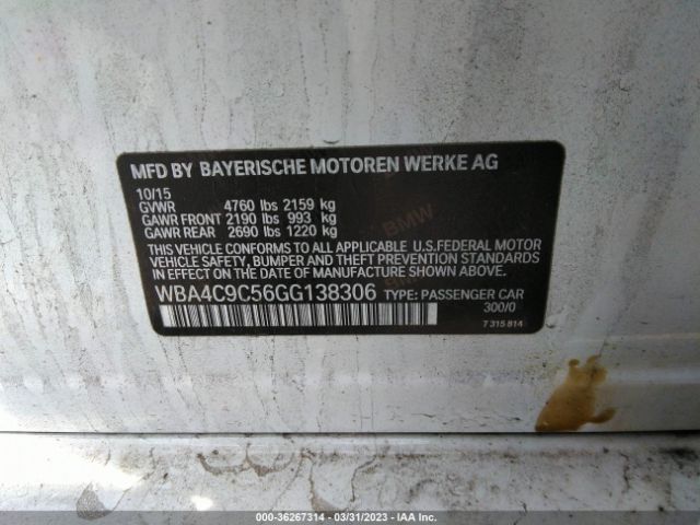 WBA4C9C56GG138306 BMW 4 Series 428i Xdrive