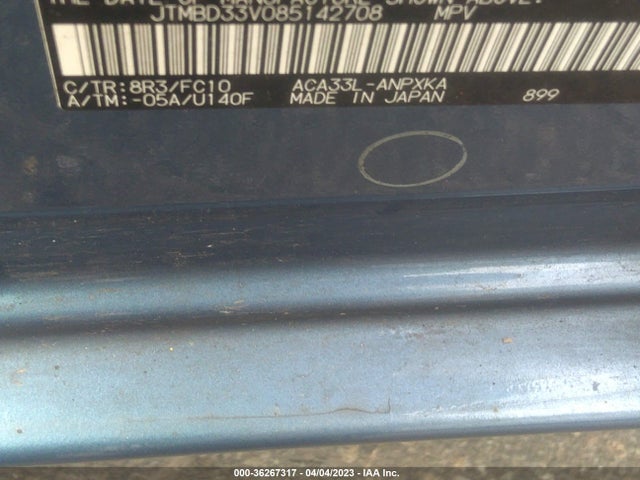 2008 TOYOTA RAV4 VIN: JTMBD33V085142708