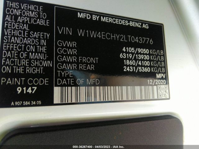 W1W4ECHY2LT043776 Mercedes-Benz SPRINTER VAN