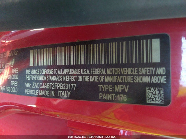 Jeep Renegade Latitude 2015 ZACCJABT2FPB23177 Image 9