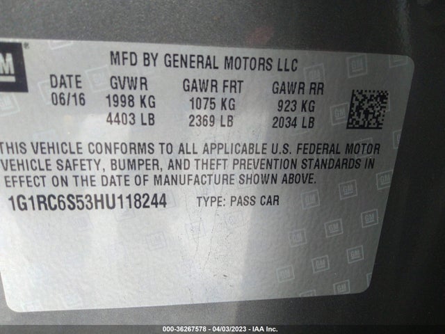 Chevrolet VOLT LT 2017 1G1RC6S53HU118244 Image 10