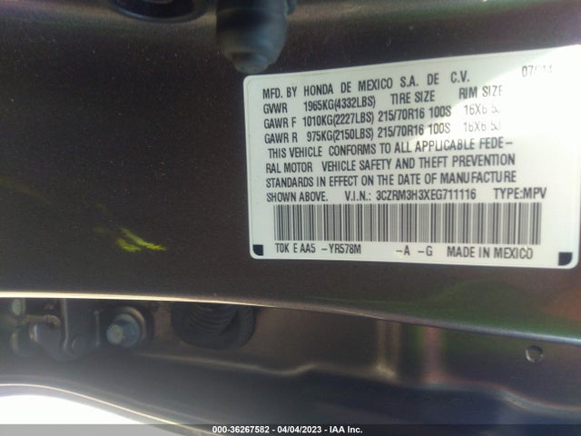Honda CR-V LX 2014 3CZRM3H3XEG711116 Image 9