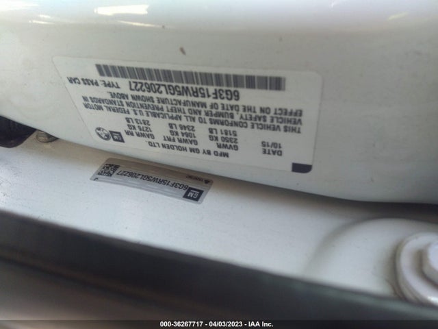 2016 Chevrolet SS, VIN: 6G3F15RW5GL206227