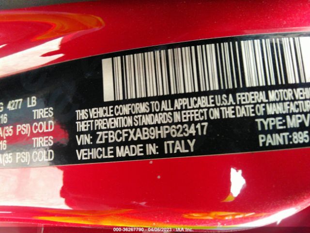 ZFBCFXAB9HP623417 Fiat 500x Pop