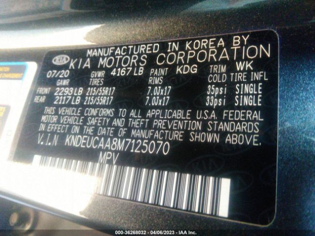 KNDEUCAA8M7125070 KIA SELTOS S