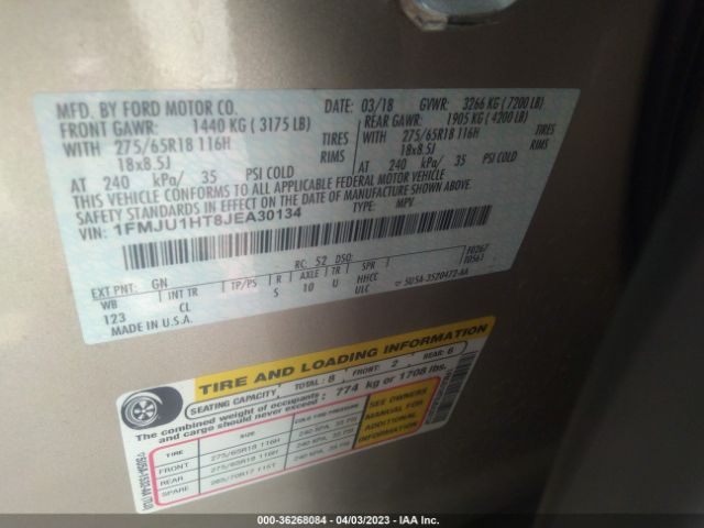 1FMJU1HT8JEA30134 Ford Expedition Xlt