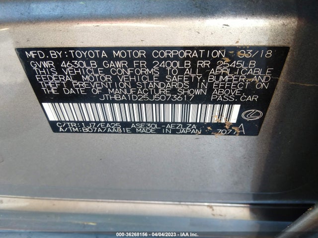 JTHBA1D25J5073617 Lexus Is Is 300