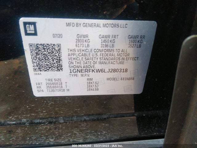 Chevrolet Traverse Ls 2020 1GNERFKW6LJ280318 Image 9