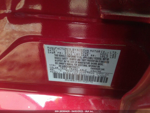 Nissan SENTRA SV 2021 3N1AB8CV3MY268771 Image 10