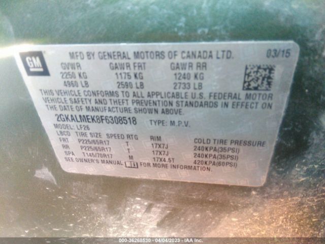 2GKALMEK8F6308518 GMC Terrain Sle