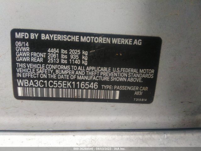 WBA3C1C55EK116546 BMW 3 Series 328i