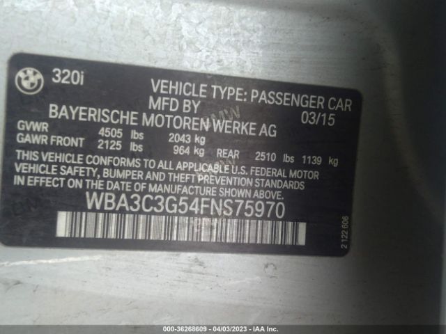 WBA3C3G54FNS75970 BMW 3 Series 320i Xdrive