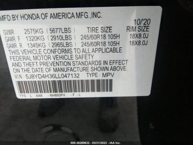 5J8YD4H36LL047132 Acura MDX