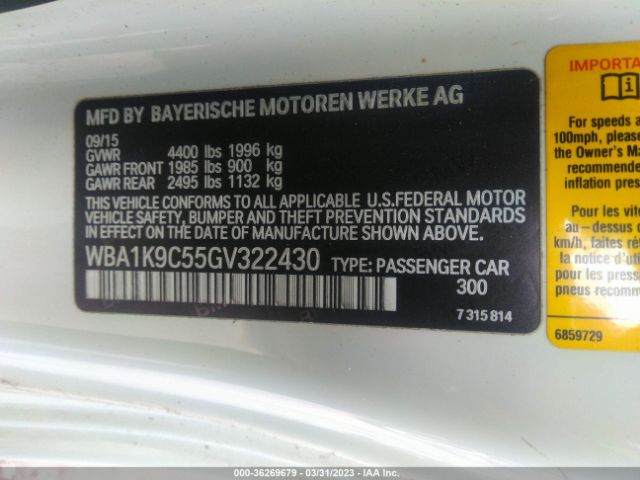 WBA1K9C55GV322430 BMW 2 Series 228i