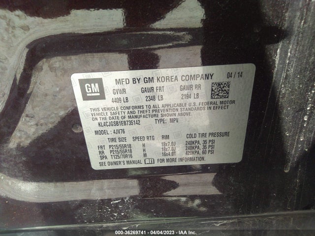Buick Encore Leather 2014 KL4CJGSB1EB735142 Image 9