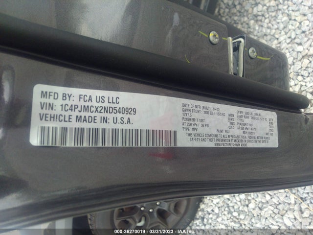 2022 Jeep Cherokee, VIN: 1C4PJMCX2ND540929