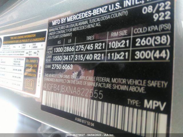 4JGFB4JBXNA822555 Mercedes-Benz Gle Gle 350