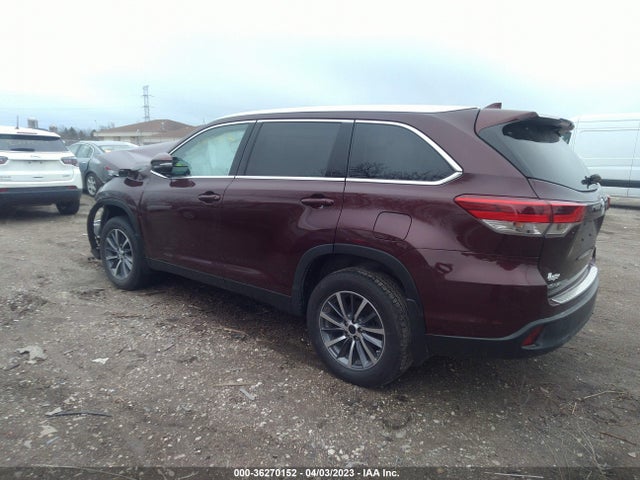 2019 TOYOTA HIGHLANDER XLE VIN: 5TDJZRFH7KS731374