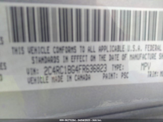 2C4RC1BG4FR636823 Chrysler Town & Country Touring