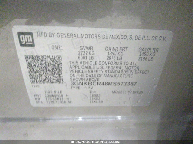 Chevrolet Blazer Lt 2021 3GNKBCR48MS573387 Image 9