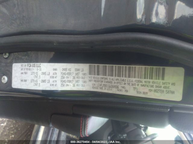 1C4PJMBS1GW360936 Jeep Cherokee Trailhawk
