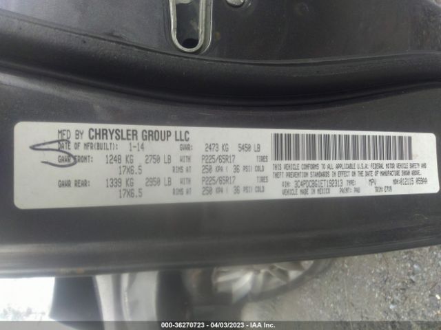 3C4PDCBG1ET192313 Dodge Journey Sxt