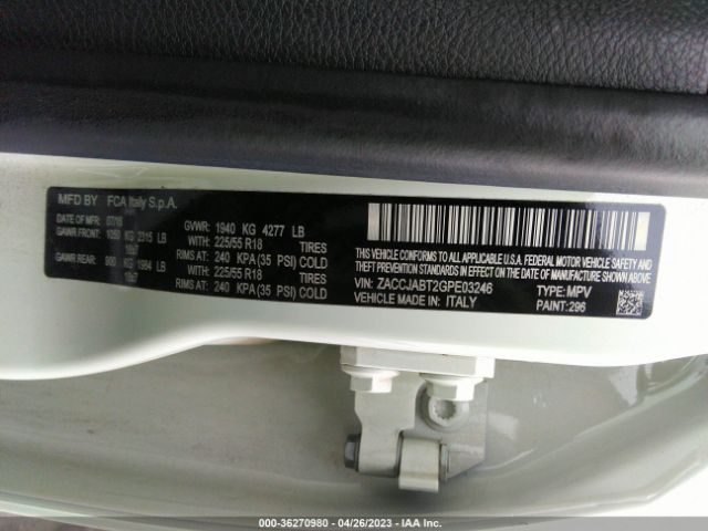 ZACCJABT2GPE03246 Jeep Renegade Latitude