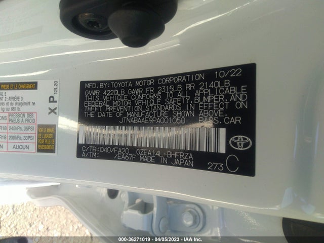 2023 Toyota Corolla, VIN: JTNABAAE9PA001050
