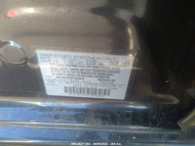 3N1CN7APXFL834875 Nissan Versa S Plus