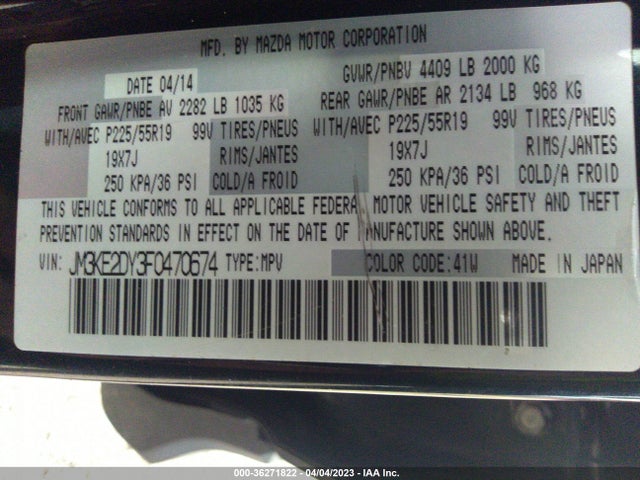 Mazda Cx-5 Grand Touring 2015 JM3KE2DY3F0470674 Image 10