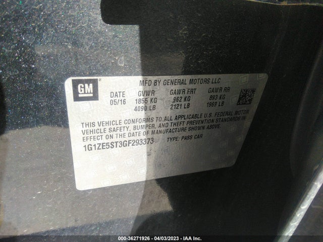 Chevrolet MALIBU LT 2016 1G1ZE5ST3GF293373 Image 10