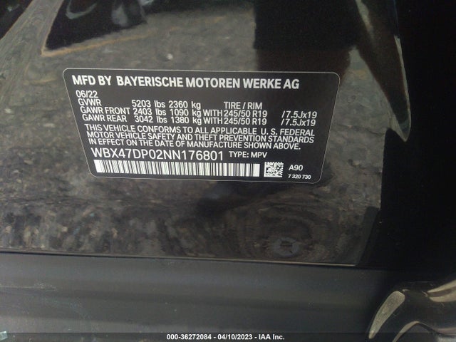BMW X3 Sdrive30i 2022 WBX47DP02NN176801 Image 9