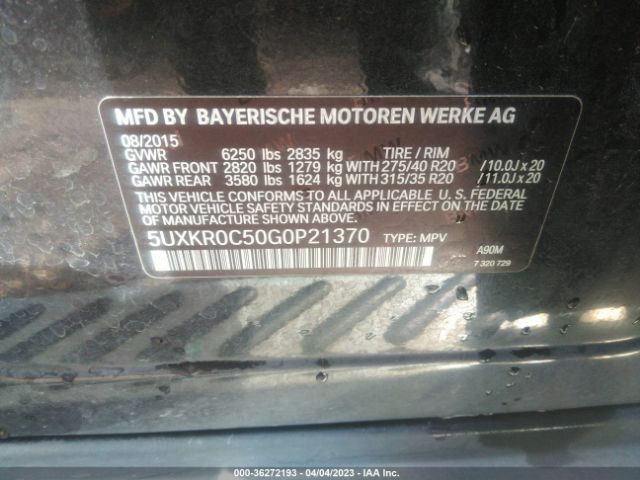 5UXKR0C50G0P21370 BMW X5 Xdrive35i