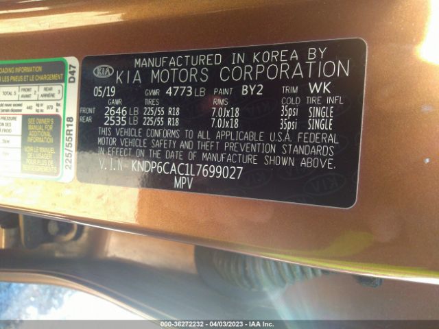 KNDP6CAC1L7699027 KIA SPORTAGE S