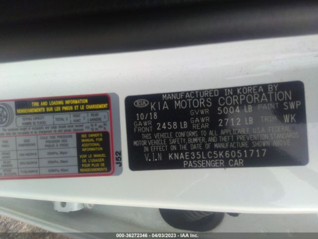 KNAE35LC5K6051717 KIA STINGER GT