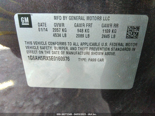 1G6AH5RX5E0160976 Cadillac Ats Luxury Awd