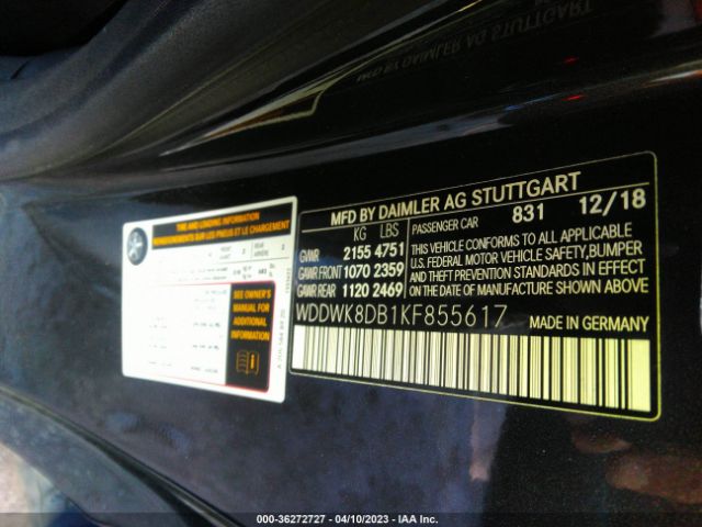 WDDWK8DB1KF855617 Mercedes-Benz C-class C 300