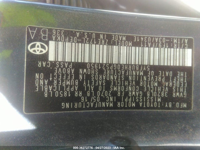 Toyota Corolla L/le/s/s Plus/le Plus 2016 5YFBURHE0GP521950 Image 10