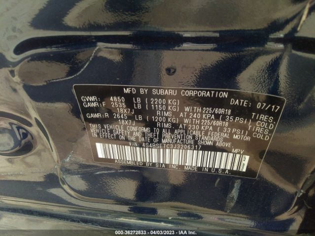 4S4BSETC3J3206317 Subaru Outback Touring