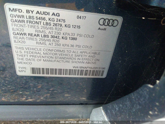 Audi Q5 Premium Plus 2018 WA1BNAFY0J2013196 Image 9