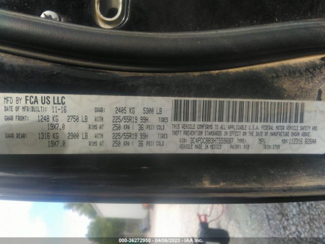 3C4PDCBB3HT559687 Dodge Journey Sxt