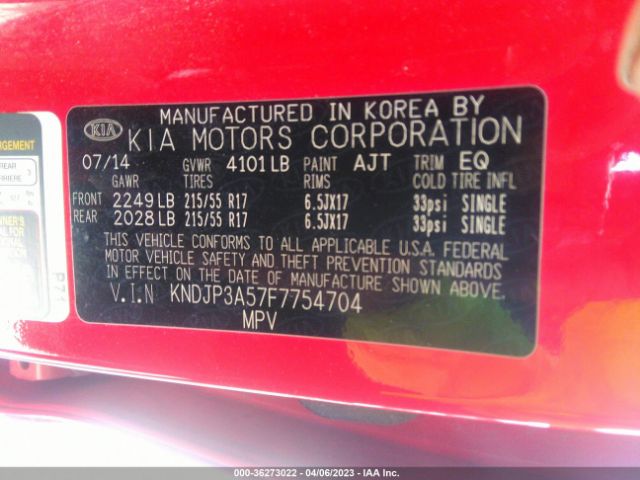 KNDJP3A57F7754704 KIA SOUL +